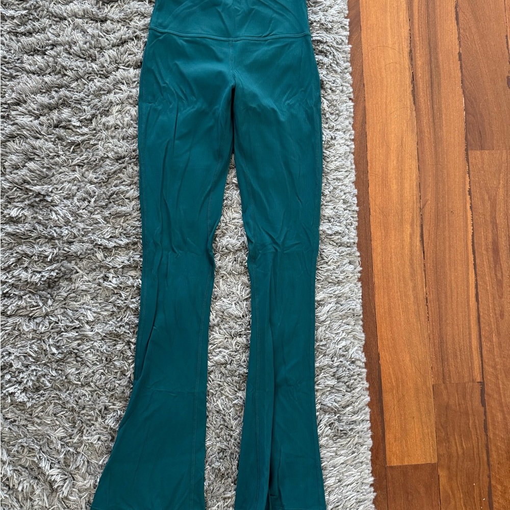 Teal luluLemon Flared Leggings